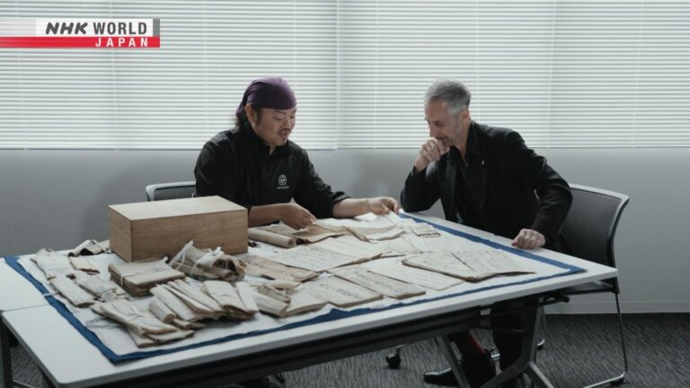 NHK WORLD-JAPAN「NINJA TRUTH」で甲賀の新発見文書を解説する嵩丸